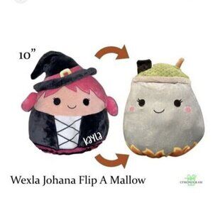 NWT SQUISHMALLOW Wexla & Johanna - 10” Flipamallow Witch/Witches Brew